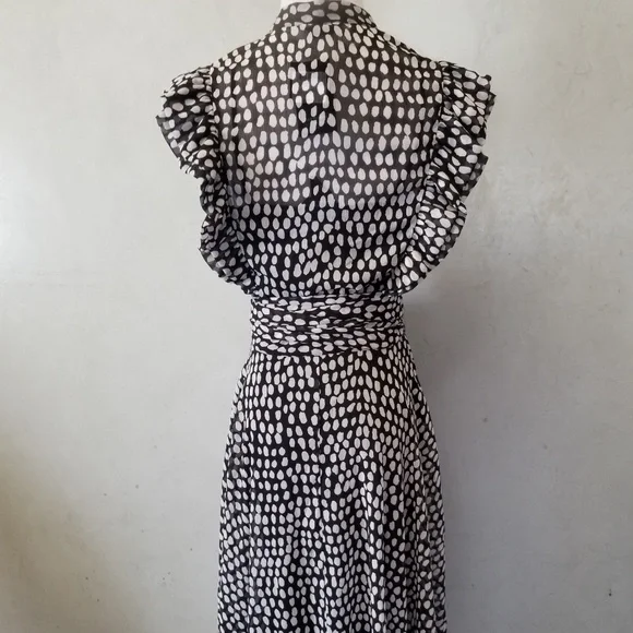 NWT Club Monaco Saffra Printed Ruffle Dress (I28) - Picture 8 of 8